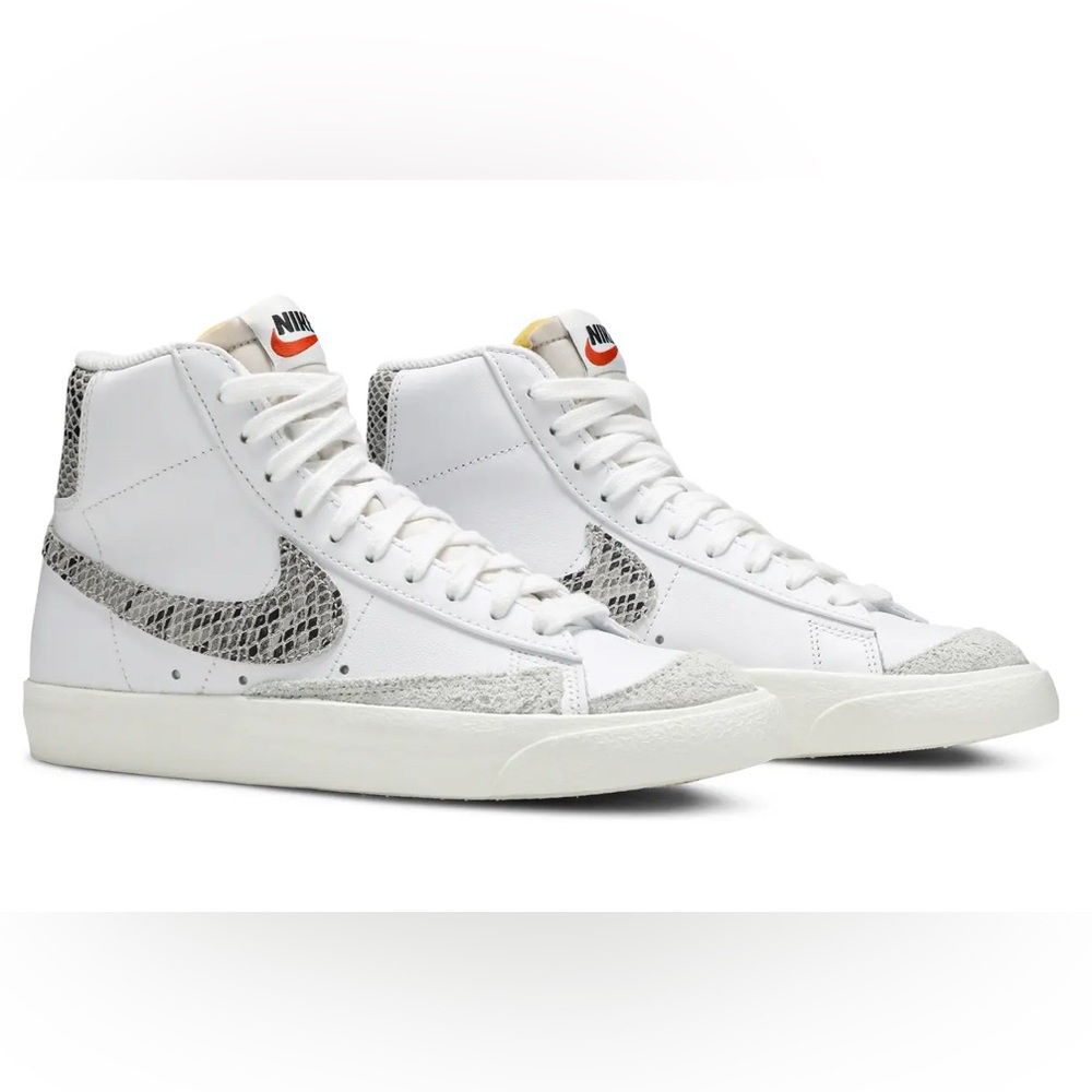 Nike Men’s White Blazer Mid 77 Vintage Snakeskin Swoosh Size 9